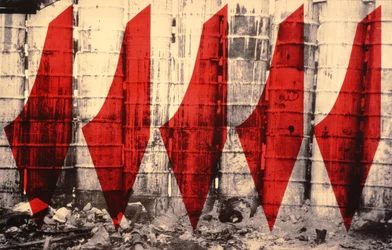 Bariery dla państwowości, 1992 (sitodruk na płótnie)